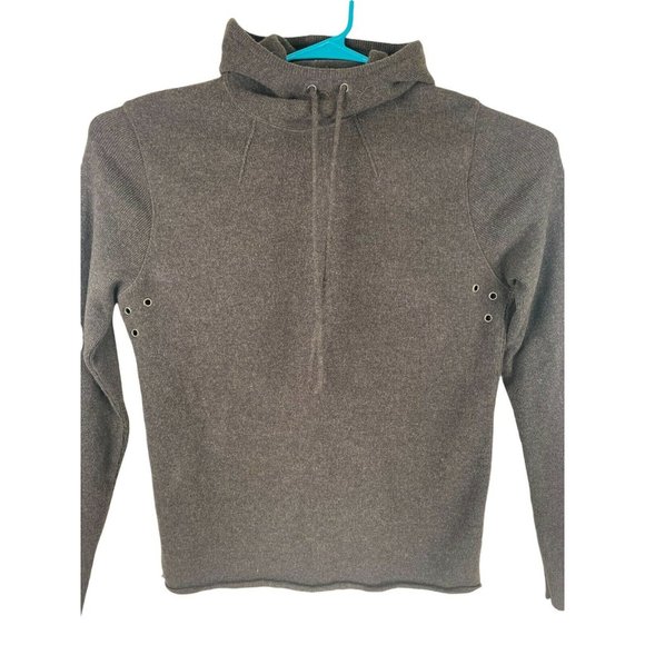 Burberry brown women’s pullover hoodie Sz M  Pure Wool Hoodie Distressed New Age - Picture 4 of 12